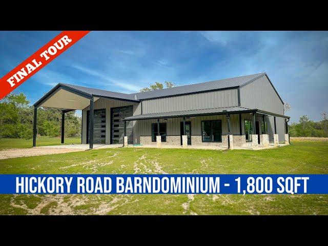 Barndominium Tour - 1800 sqft - 2 Bedroom - 2 Bath - Safe room - 1700 sqft shop.