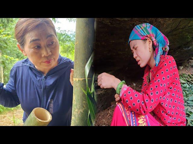 18 year old girl lives alone in a cave - gets stung by a bee and good people help her