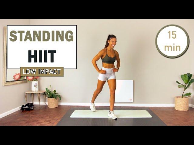 15 min All Standing No Jumping HIIT Workout - No Equipment - Low Impact | The Modern Fit Girl