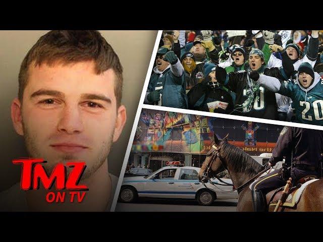 Eagles Fan Punches A Police Horse After Getting Thrown Out! | TMZ TV