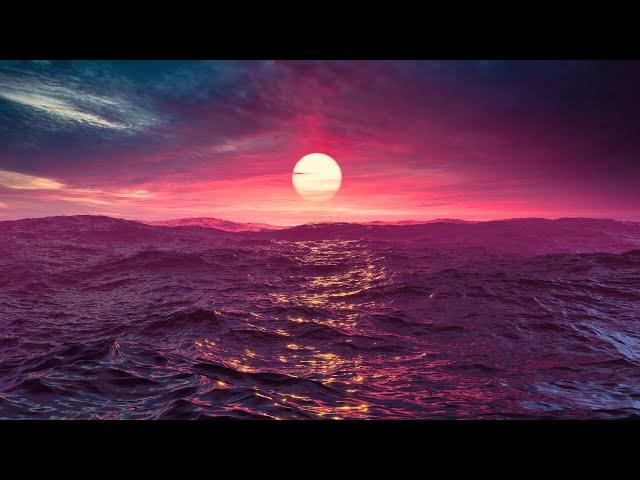 Calming Ocean Sunset Ambience - 12 Hours - 4K Ultra HD 60fps