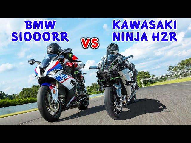 bmw s1000rr vs kawasaki h2r- Drag Race | Acceleration Comparison