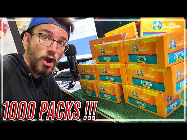 1000 PACKS 1000 € (5000 Sticker!!!) Panini UEFA EURO 2020: Tournament Edition