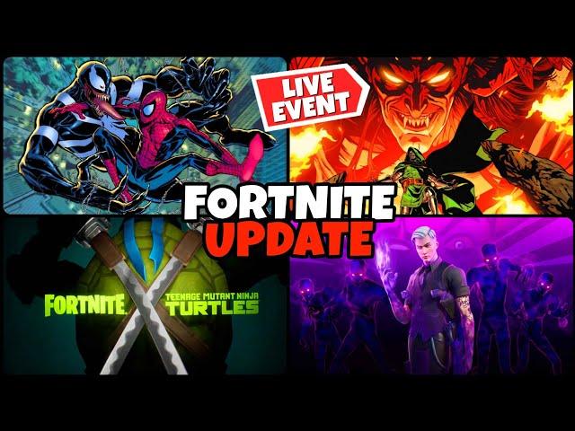 STACKED Fortnite Update TOMORROW️ (Live Event LEAKS, Spider-Man VS Venom Collab, TMNT Items, ...)