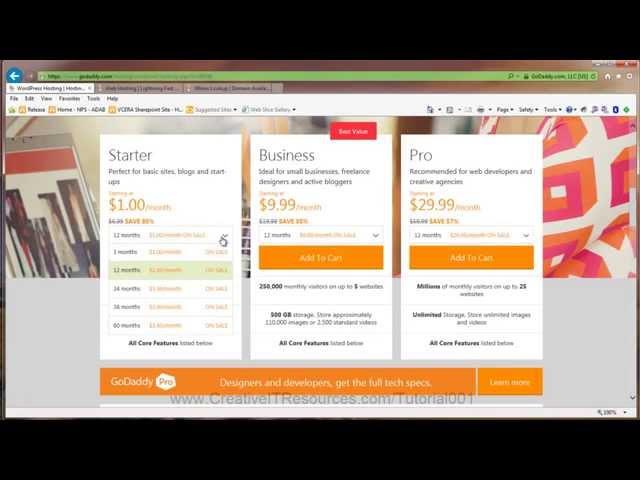 Tutorial 001 - Create GoDaddy WordPress Site from Scratch