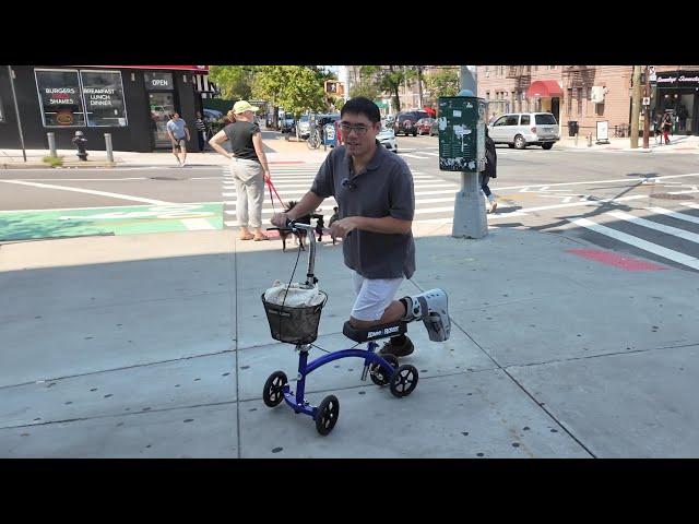 First Time with a Knee Scooter | Post Injury Journey in NYC