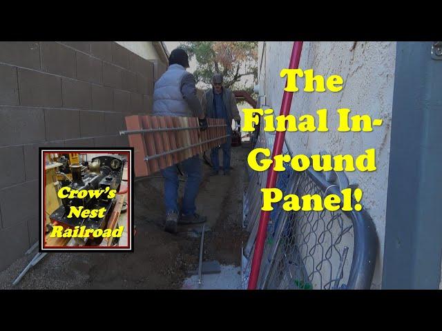 Backyard Railroad - Installing the last full track panel on the ground.        CNRR 28