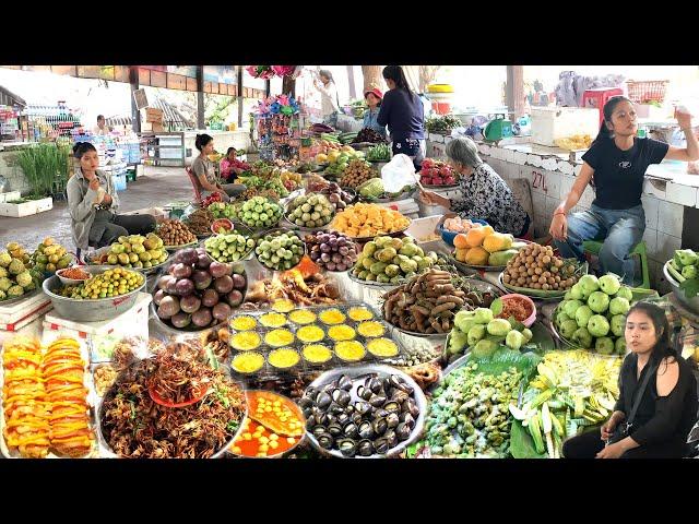 Cambodian Food Collection, Massive Food Tour - Morning at Kien Svay Krao Resort: Hardworking Vendors