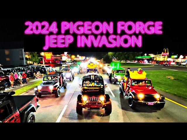 2024 PIGEON FORGE JEEP INVASION -CRUSING PARKWAY |Saturday Night| GREAT SMOKY MTNS JEEP INVASION