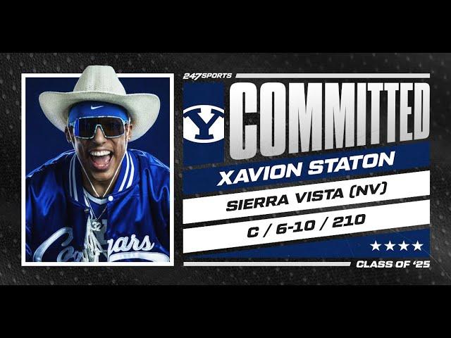 WATCH: 4-star C Xavion Staton commits to BYU | No. 23 overall prospect