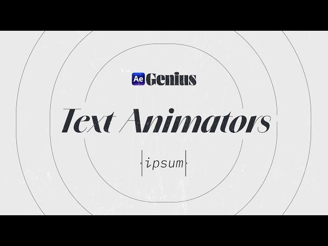 Text Animators are an After Effects superpower | Ae Genius