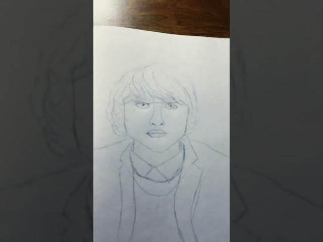 Drawing mike wheeler#strangerthings#shortsfeed #art #drawing #4fun