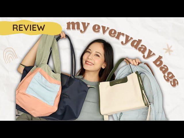 MY EVERYDAY BAGS REVIEW | exsport, longchamp, beyond the vines, marhen j