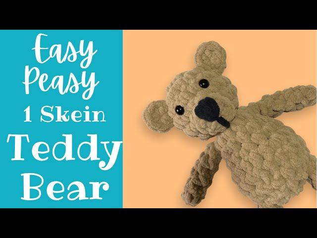 Plush Yarn Crochet Teddy Bear Tutorial - Super Fast & Beginner Friendly