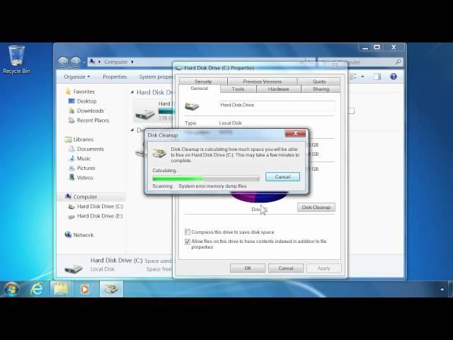 How to free up disk space on Windows 7 and Vista