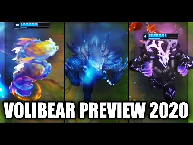 All Volibear Skins Preview Rework 2020 (League of Legends)