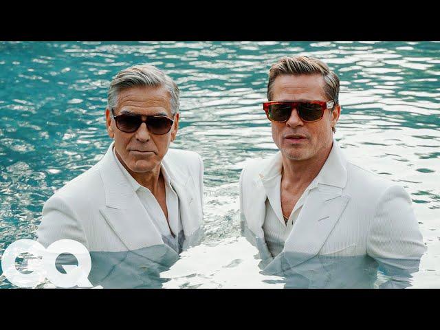 Brad Pitt & George Clooney's GQ Cover Shoot | Behind The Scenes