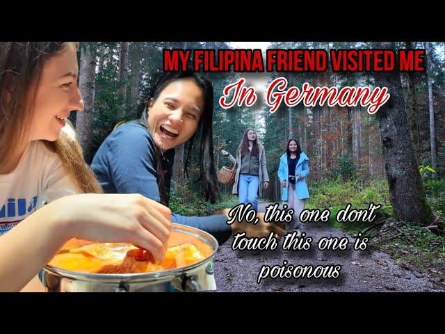 Picking and cooking mushrooms with my Filipina friend  My last Guest in Germany before leaving 