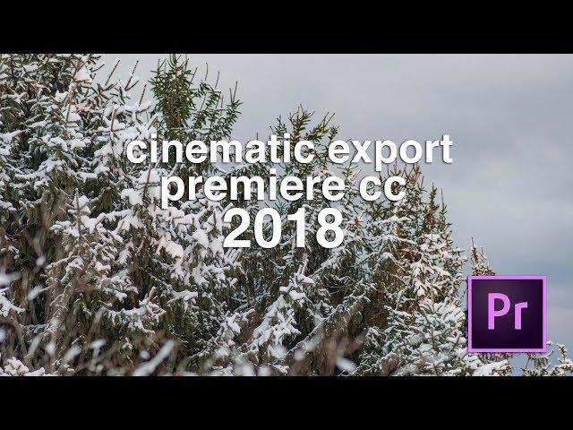 the most CINEMATIC EXPORT SETTINGS premiere pro cc 2018