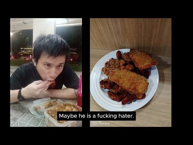 Kurt Tay ate fried chicken from the trash after his colleague threw them away (27 Aug 2024)