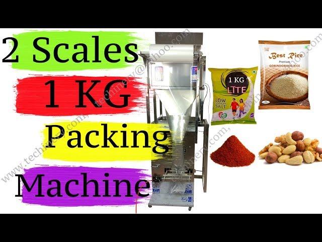 1kg packing machine with two scales and pneumatic driven