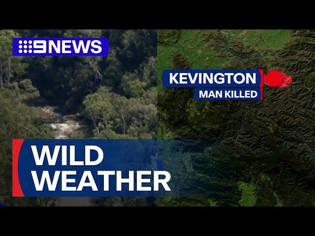 Wild Victorian storms leave one man dead | 9 News Australia