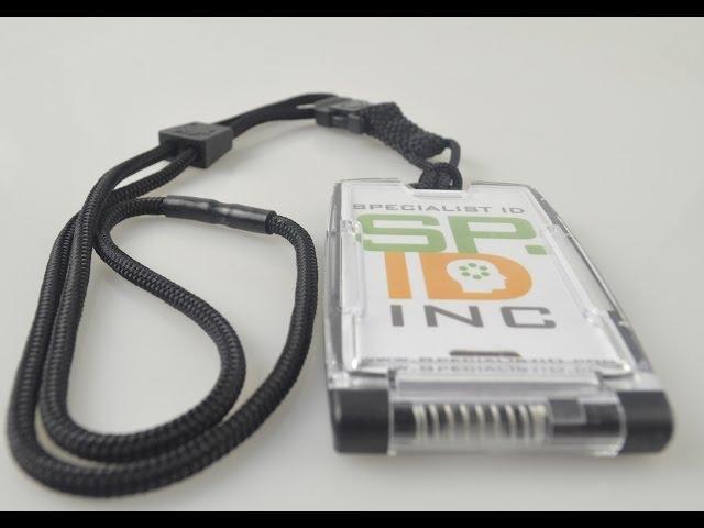 10983 Black EK One Hander Holder with Detachable Lanyard from Specialist ID