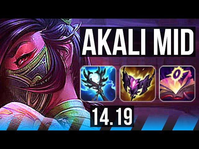 AKALI vs AHRI (MID) | Penta, 71% winrate, Legendary, 17/2/4 | EUW Master | 14.19