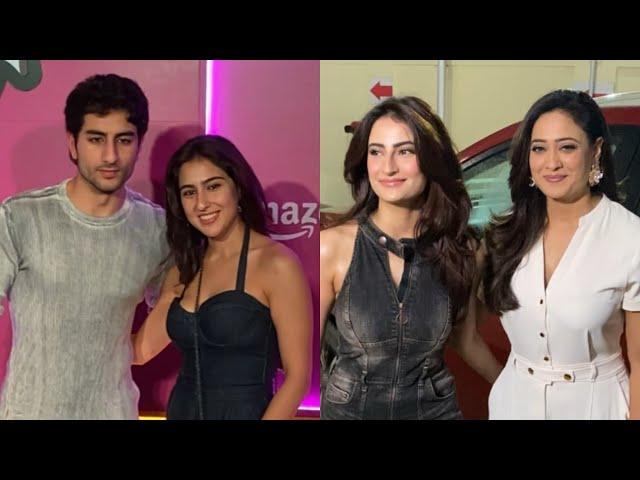 Sara Ali Khan Ibrahim Ali Khan Palak Tiwari Shweta Tiwari At Call Me Bae Movie Screening in Mumbai ￼