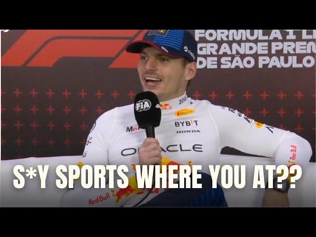 Max Verstappen MOCKING British Media for Not Showing Up in the Press Conference Brazil GP