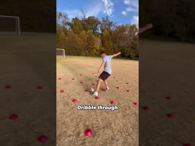 Striker drill ️ #epicskill #footballskills #soccerskills #footballdrills #soccershorts