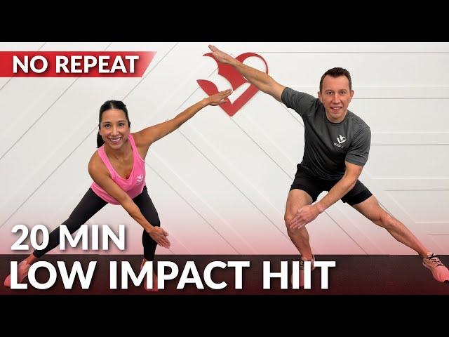 20 Min Low Impact HIIT Workout for Beginners & Fat Loss - No Repeat, No Jumping, Full Body