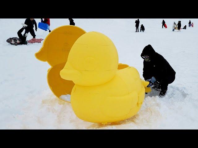 100만원 초대형  눈오리집게 만드는 방법 How to make giant snow maker