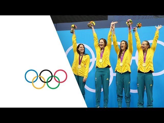 Australia Set New Olympic 4 x 100m Freestyle Record - London 2012 Olympics