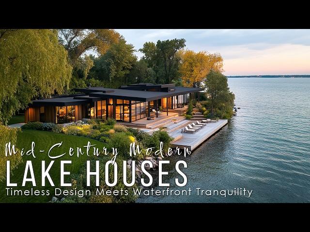 Mid-Century Modern Lake Houses: Timeless Design Meets Waterfront Tranquility