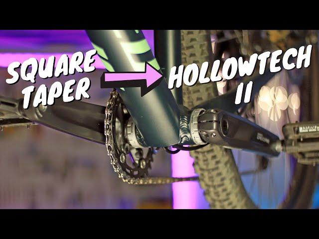 HOW TO: Square Taper to Hollowtech II Conversion // Bottom Bracket & Crankset