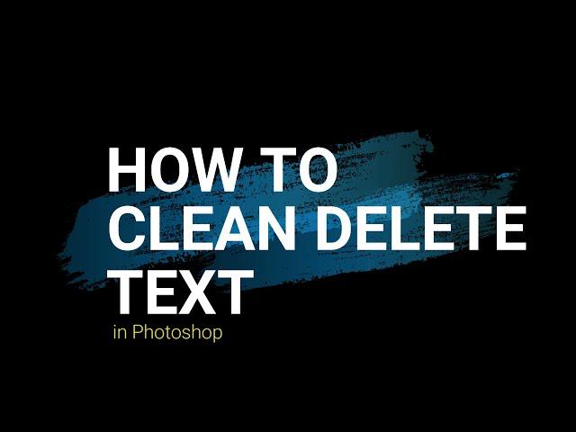 How to clean delete text from PDF, PNG, JPG in Photoshop