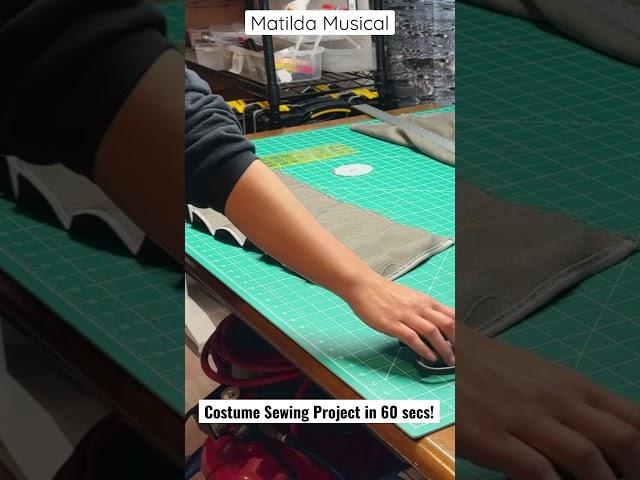 Matilda Musical costume sewing project in 60 seconds #shorts #diy #cosplay #maker #sewing