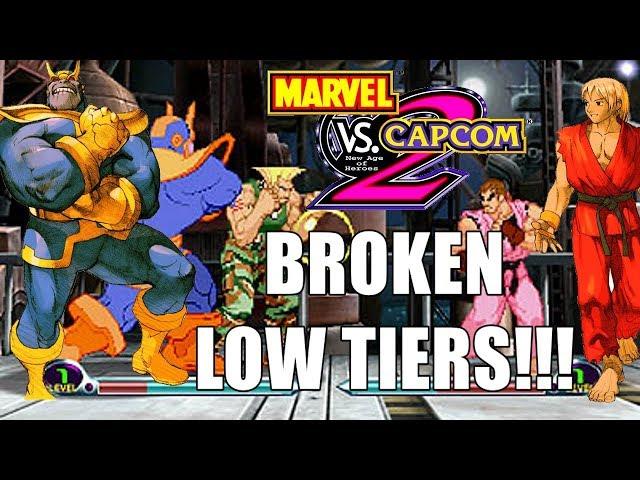 5 "Low Tier" but SUPER BUSTED Teams in Marvel vs Capcom 2!!