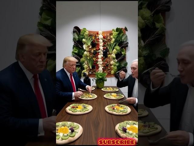 Leaders Trump, Putin and Elon Musk are eating vegetable #ai #technology #putin #trump #shorts