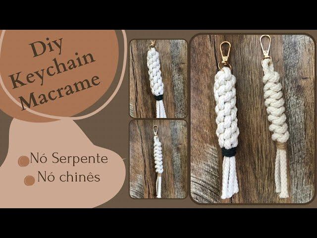 Diy Macrame / Nó Chinês / Nó Serpente #keychain #chaveiro