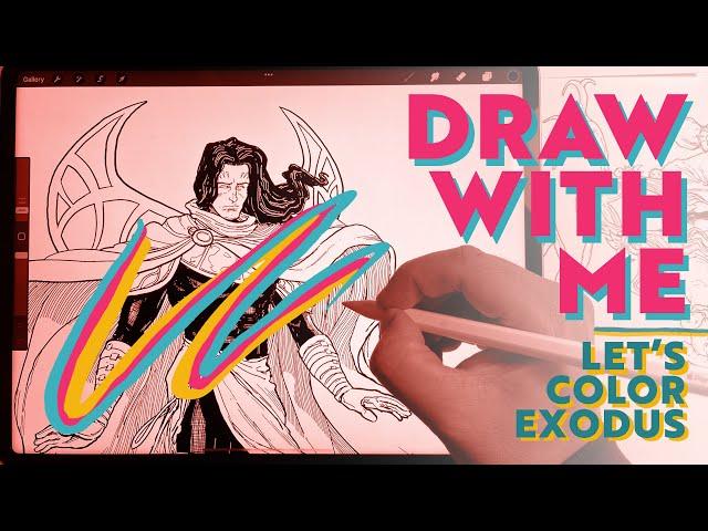 Coloring Exodus in Procreate  Draw With Me