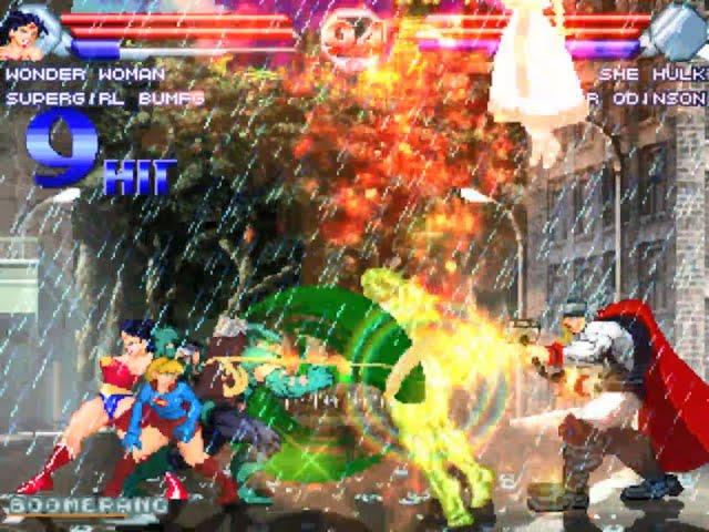 Wonder Woman, Supergirl(BUMFG), & Green Arrow vs Savage She-Hulk, Thor Odinson, & Valkrie(Walkure)