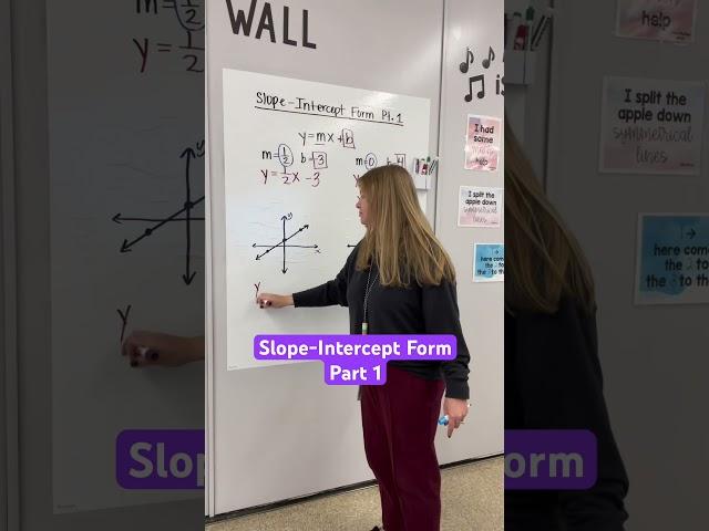Slope-intercept form - Part 1!  #iteachalgebra #math #algebra #mathematics #iteachmath #teacher