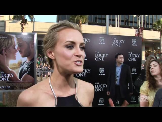 The Lucky One: Los Angeles Premiere Taylor Schilling Interview [HD] | ScreenSlam