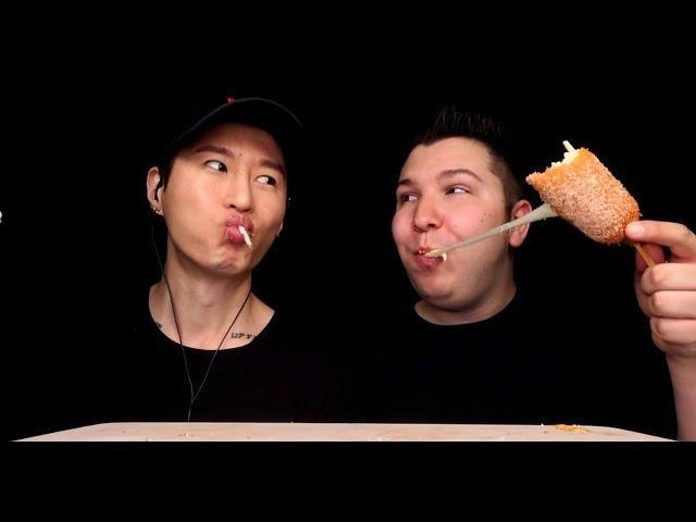 Zach Choi ASMR competing with Nikocado Avocado for 2 minutes straight | mukbang parody | mukbonkers