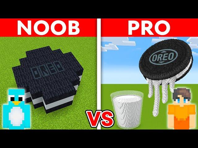 NOOB vs PRO: OREO House Build Challenge in Minecraft