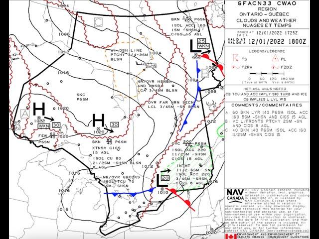 How to read a Grahical Area Forecast (GFA)