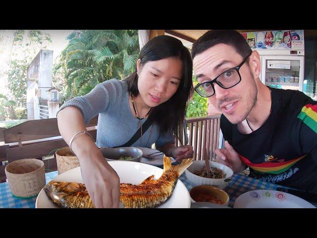 ‘Auntie Rabbit’ Grills Amazing Fermented Fish  Delightful Local Recipes on Thai-Laos Border