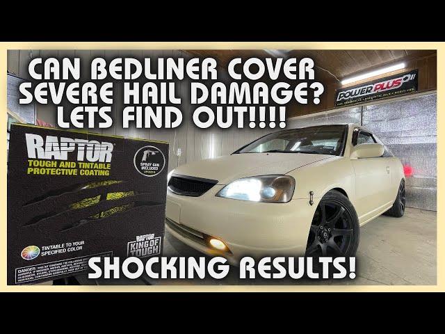 COVERING HAIL DAMAGE WITH BEDLINER? DOES IT WORK? SHOCKING RESULTS CHECK IT OUT!!